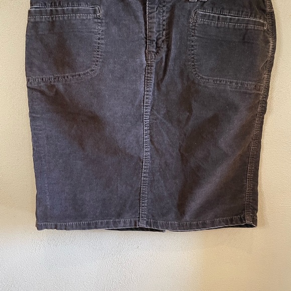 Old Navy Vintage Dark Brown Corduroy Low Rise Y2K Pencil Skirt 8 - Picture 3 of 5
